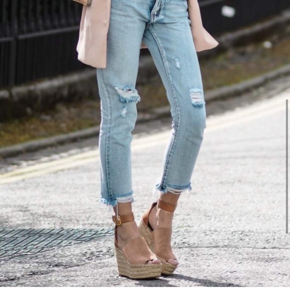 Chloe Lauren Suede Espadrille Wedge Sandals - Size 40 - Picture 7 of 7